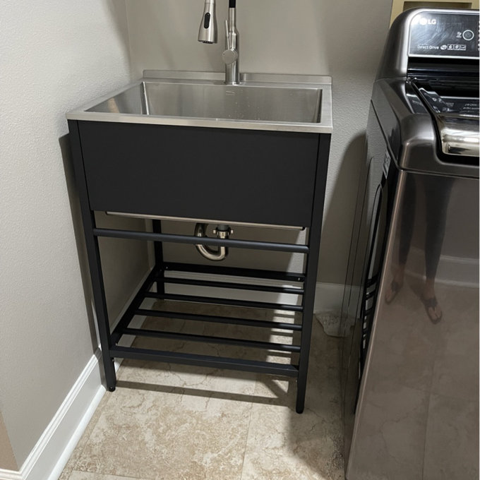 SINKI セール‼︎ Mustee 25BT Vector Multi Task Sink, 22-Inch x 25-Inch